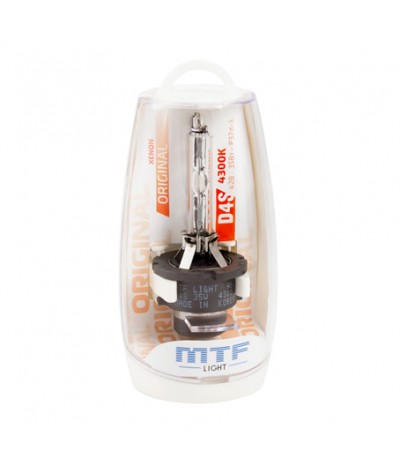 Лампа ксеноновая MTF (D4S 4300k, 42В, 35Вт, ORIGINAL. Арт.:SBD4S4)