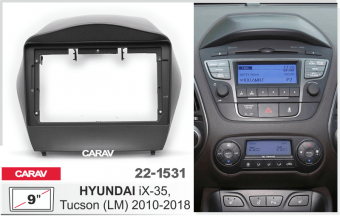 Рамка Hyundai ix35/Tucson 2010-2018 для MFA дисплея 9" Carav 22-1531