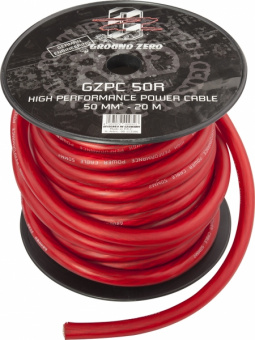Кабель силовой GROUND ZERO GZPC 50R (0 AWG, красный)