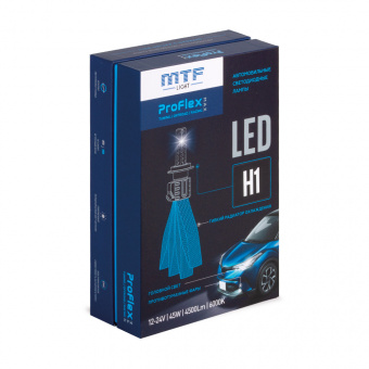Лампа светодиодная MTF ProFLEX MAX H1, 6000K, 4500lm, 12-24V, 45W, NO FAN, 2шт PX01K5