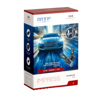 Лампа светодиодная MTF IMPRESS H4/19 6000K