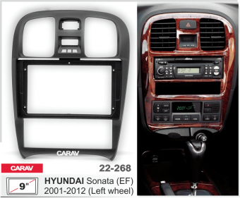 Рамка Hyundai Sonata (EF) 2001-2012 для MFB дисплея 9" CARAV 22-268