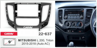 Рамка Mitsubishi L200, Triton 2015-2018 для MBF магнитол 9" CARAV 22-637