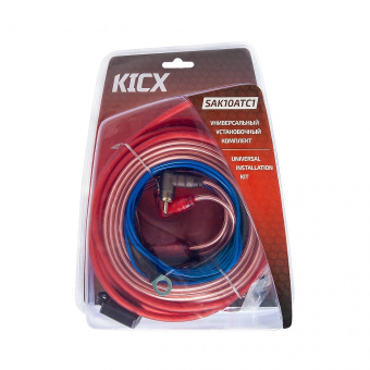 Кабельный набор Kicx SAK10ATC1 (10GA, 2 канала, для активных сабвуферов, без акустического провода)