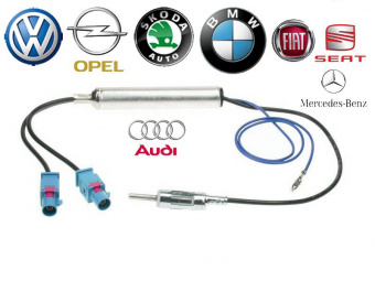 Адаптер антенны Audi/Merc/Skoda/VW двойной прямой с питанием ACV AD12-1609