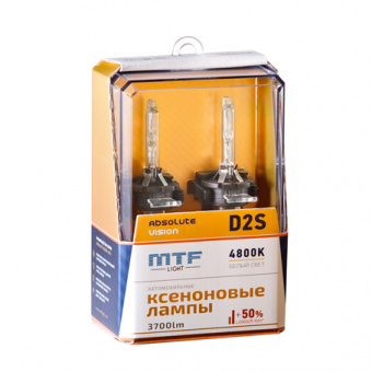 Лампа ксеноновая MTF (D2S, ABSOLUTE VISION +50%, 3800lm, 4800K)