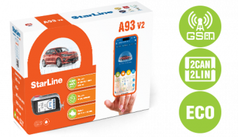Автосигнализация StarLine A93 V2 2CAN+2LIN GSM ECO