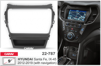 Рамка Hyundai Santa Fe 2012-2019 для MFB дисплея 9" CARAV 22-787