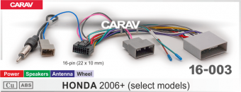 Комплект проводов для установки ANDROID CARAV 16-003 Honda 2006 + (основной, антенна, мультируль)