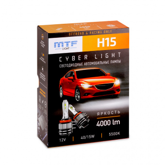 Лампа светодиодная MTF Cyber Light H15 5500K