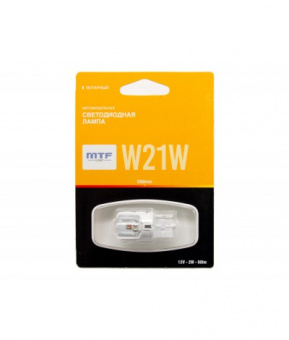 Лампа светодиодная MTF W21W янтарная 12В, 2,6ВТ арт.MW21WY