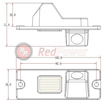 Площадка для камеры Mitsubishi Pajero 4 (2006+) RP MIT104