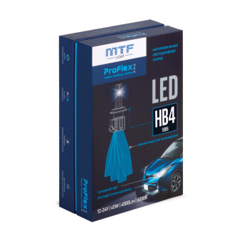 Лампа светодиодная MTF ProFLEX MAX HB4 (9006), 6000K, 4500lm, 12-24V, 45W, NO FAN, 2шт PXB4K5