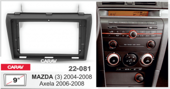 Рамка Mazda 3 2004-2008 для MFB дисплея 9" CARAV 22-081
