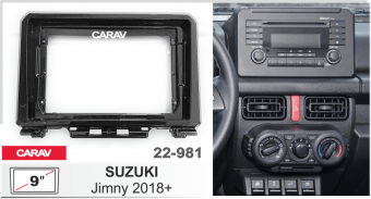 Рамка Suzuki Jimny 2018+ для MFB дисплея 9" CARAV 22-981