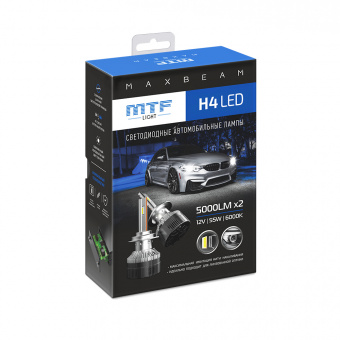 Лампа светодиодная MTF MaxBeam H4 6000K