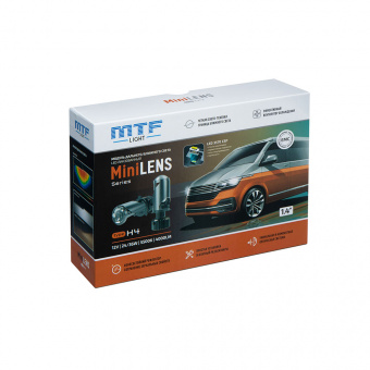 Линзы Bi-LED MTF MiniLENS (5500K, 24/36W, H4, 9-16V, Арт.:EVH4K5)