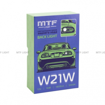 Лампа светодиодная MTF W21W BACK LIGHT в фонарь заднего хода арт.RL10W21W