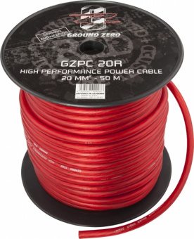 Кабель силовой GROUND ZERO GZPC 20R (4AWG, красный)
